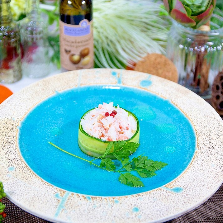 カニほぐし身とキュウリ器の前菜 レシピ 作り方 By 世界のマルシェ 楽天レシピ